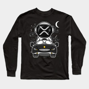 Astronaut Car Ripple XRP Coin To The Moon Crypto Token Cryptocurrency Wallet HODL Birthday Gift For Men Women Long Sleeve T-Shirt